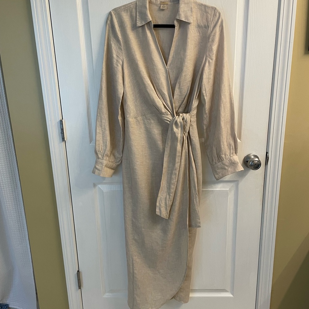 Magaschoni Light Beige Linen dress